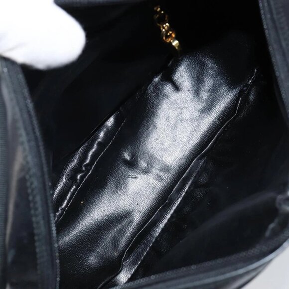 Salvatore Ferragamo Vala Shoulder Bag Leather Black Gold Auth BA5962 - Picture 10 of 16